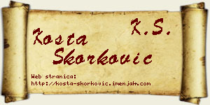 Kosta Skorković vizit kartica
